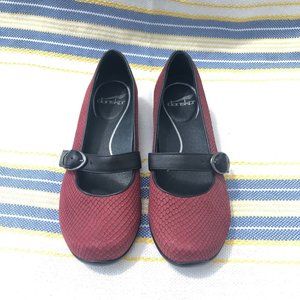 Dansko Orla Red Snakeskin Mary Jane